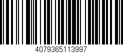 Código de barras (EAN, GTIN, SKU, ISBN): '4079365113997'