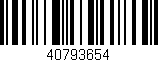 Código de barras (EAN, GTIN, SKU, ISBN): '40793654'