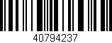 Código de barras (EAN, GTIN, SKU, ISBN): '40794237'