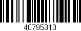 Código de barras (EAN, GTIN, SKU, ISBN): '40795310'
