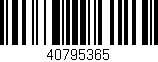 Código de barras (EAN, GTIN, SKU, ISBN): '40795365'