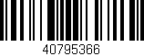 Código de barras (EAN, GTIN, SKU, ISBN): '40795366'