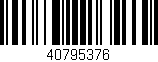 Código de barras (EAN, GTIN, SKU, ISBN): '40795376'