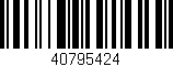 Código de barras (EAN, GTIN, SKU, ISBN): '40795424'