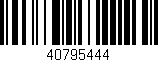 Código de barras (EAN, GTIN, SKU, ISBN): '40795444'