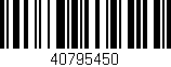 Código de barras (EAN, GTIN, SKU, ISBN): '40795450'