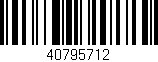 Código de barras (EAN, GTIN, SKU, ISBN): '40795712'