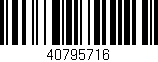 Código de barras (EAN, GTIN, SKU, ISBN): '40795716'