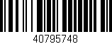 Código de barras (EAN, GTIN, SKU, ISBN): '40795748'