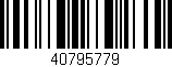 Código de barras (EAN, GTIN, SKU, ISBN): '40795779'