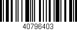 Código de barras (EAN, GTIN, SKU, ISBN): '40796403'