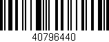 Código de barras (EAN, GTIN, SKU, ISBN): '40796440'