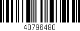 Código de barras (EAN, GTIN, SKU, ISBN): '40796480'