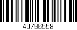 Código de barras (EAN, GTIN, SKU, ISBN): '40796558'
