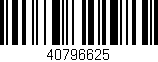 Código de barras (EAN, GTIN, SKU, ISBN): '40796625'