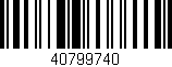 Código de barras (EAN, GTIN, SKU, ISBN): '40799740'