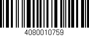 Código de barras (EAN, GTIN, SKU, ISBN): '4080010759'
