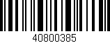 Código de barras (EAN, GTIN, SKU, ISBN): '40800385'