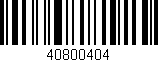 Código de barras (EAN, GTIN, SKU, ISBN): '40800404'