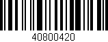 Código de barras (EAN, GTIN, SKU, ISBN): '40800420'