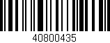 Código de barras (EAN, GTIN, SKU, ISBN): '40800435'