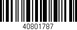 Código de barras (EAN, GTIN, SKU, ISBN): '40801787'