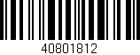 Código de barras (EAN, GTIN, SKU, ISBN): '40801812'