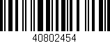 Código de barras (EAN, GTIN, SKU, ISBN): '40802454'