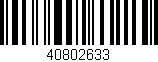 Código de barras (EAN, GTIN, SKU, ISBN): '40802633'