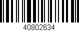 Código de barras (EAN, GTIN, SKU, ISBN): '40802634'