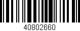 Código de barras (EAN, GTIN, SKU, ISBN): '40802660'