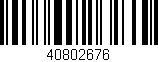 Código de barras (EAN, GTIN, SKU, ISBN): '40802676'