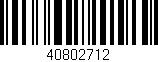 Código de barras (EAN, GTIN, SKU, ISBN): '40802712'