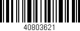 Código de barras (EAN, GTIN, SKU, ISBN): '40803621'