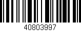 Código de barras (EAN, GTIN, SKU, ISBN): '40803997'
