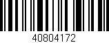 Código de barras (EAN, GTIN, SKU, ISBN): '40804172'