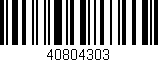 Código de barras (EAN, GTIN, SKU, ISBN): '40804303'