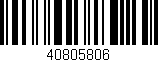 Código de barras (EAN, GTIN, SKU, ISBN): '40805806'