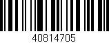 Código de barras (EAN, GTIN, SKU, ISBN): '40814705'