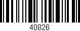 Código de barras (EAN, GTIN, SKU, ISBN): '40826'