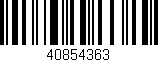 Código de barras (EAN, GTIN, SKU, ISBN): '40854363'