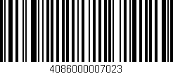 Código de barras (EAN, GTIN, SKU, ISBN): '4086000007023'