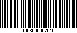 Código de barras (EAN, GTIN, SKU, ISBN): '4086000007818'