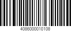Código de barras (EAN, GTIN, SKU, ISBN): '4086000010108'
