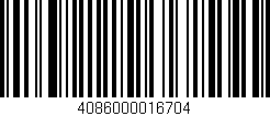 Código de barras (EAN, GTIN, SKU, ISBN): '4086000016704'