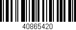 Código de barras (EAN, GTIN, SKU, ISBN): '40865420'