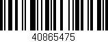 Código de barras (EAN, GTIN, SKU, ISBN): '40865475'
