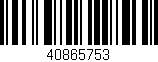 Código de barras (EAN, GTIN, SKU, ISBN): '40865753'