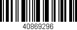 Código de barras (EAN, GTIN, SKU, ISBN): '40869296'