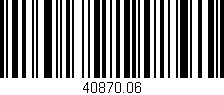 Código de barras (EAN, GTIN, SKU, ISBN): '40870.06'